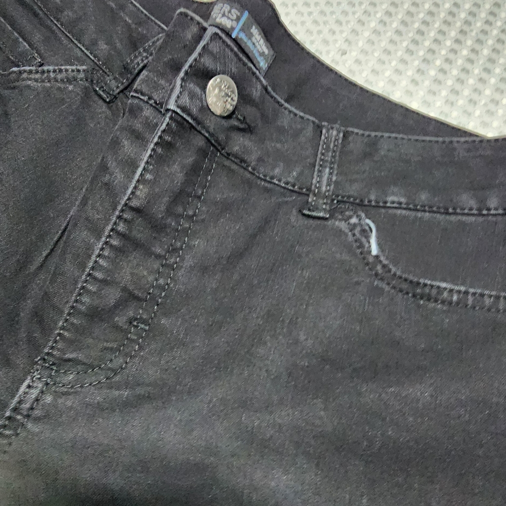 LEE RIDERS EUC WOMEN'S SIZE 16P WINTER LINED DENIM BLUE JEANS - Picture 2 of 6